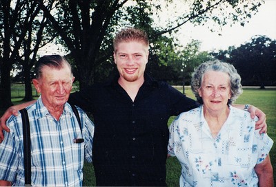 Lance with his grandparents