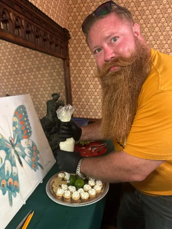 Lance with mini key lime pies